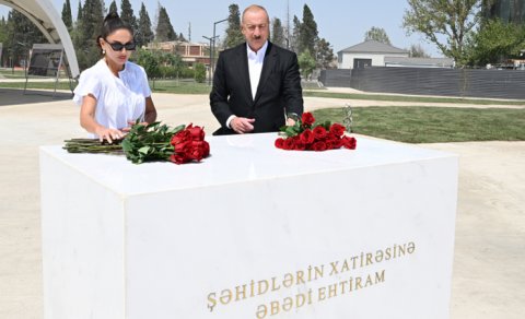 Prezident və birinci xanım Gəncəyə səfər etdi - YENİLƏNİB