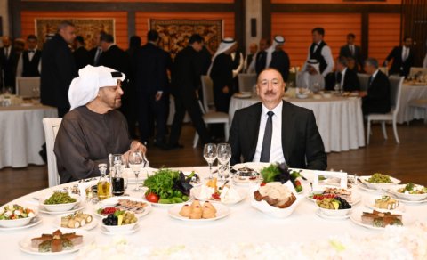 Şuşada İlham Əliyevin adından BƏƏ Prezidentinin şərəfinə rəsmi nahar verildi
