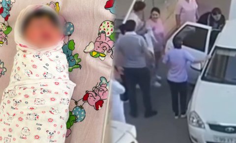 24 yaşlı ananın 4-cü uşağı maşında doğuldu - VİDEO