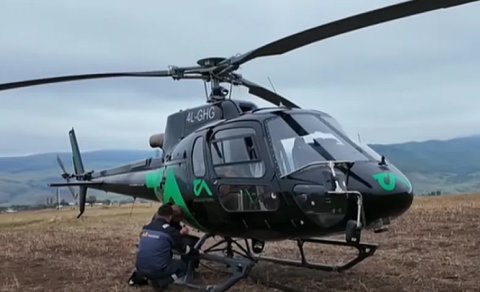 Azərbaycanda helikopterlə qızıl axtarılır - VİDEO