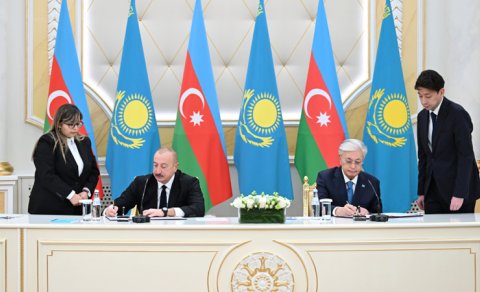 Azərbaycan-Qazaxıstan sənədləri mübadilə olundu - YENİLƏNİB