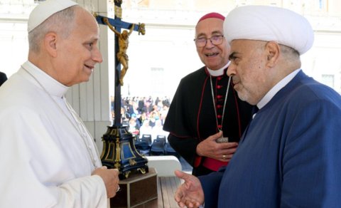 Şeyxülislam Roma Papası ilə görüşdü - FOTO