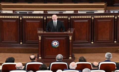 İlham Əliyev AMEA-nın 80 illik yubileyinə həsr olunmuş yığıncaqda çıxış etdi - FOTO/YENİLƏNİB