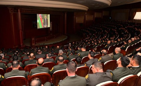 DİN-də Zəfər Gününə həsr olunmuş təntənəli mərasim keçirildi - VİDEO