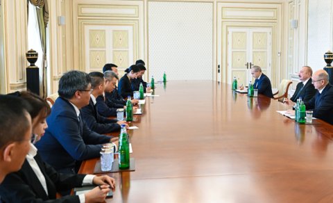 Prezident "China Datang Corporation Ltd." şirkətinin nümayəndə heyətini qəbul etdi - FOTO