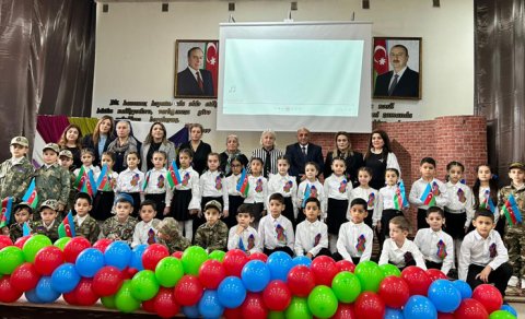 Kiçik məktəblilər "Konstitusiya və Suverenlik İli" çərçivəsində tədbir təşkil etdi
