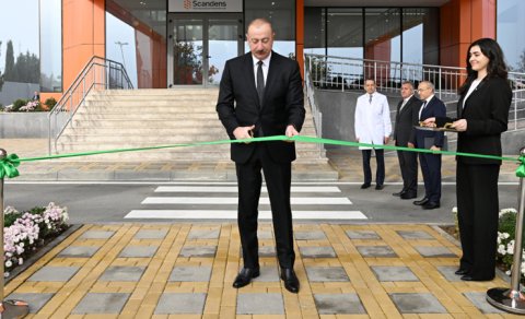 Prezident dərman preparatları istehsalı müəssisəsinin açılışında iştirak etdi - FOTO