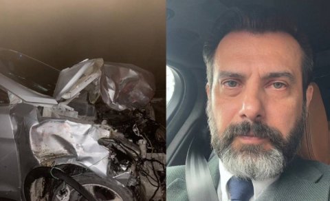 Azərbaycanlı aktyor Qazaxıstanda qəzaya düşdü - FOTO