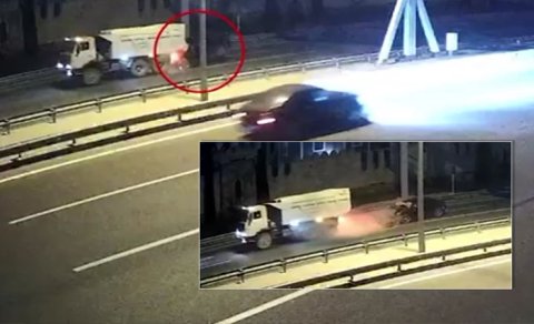 Aerport yolundakı AĞIR QƏZANIN ANBAAN VİDEOSU