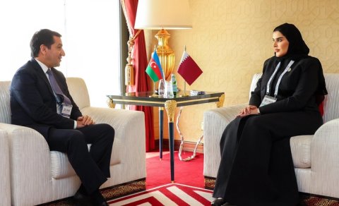 Hikmət Hacıyev Qətərin dövlət naziri ilə görüşdü