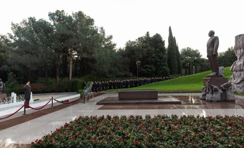 DİN-in şəxsi heyəti Heydər Əliyevin xatirəsini yad etdi - FOTO/VİDEO