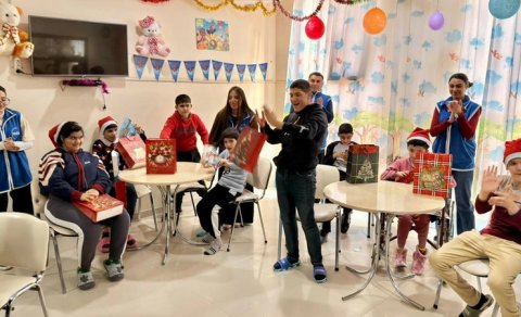 Leyla Əliyevanın təşəbbüsü ilə Mingəçevirdə uşaqlar üçün Yeni il tədbiri keçirildi - FOTO