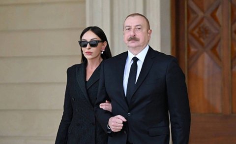 Prezident və birinci xanım Nizami Gəncəvi Mərkəzinin həmsədrinə başsağlığı verdi
