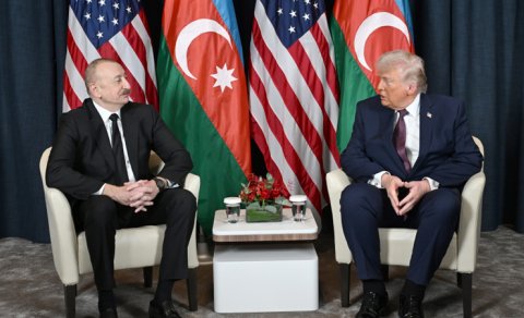 İlham Əliyevlə Tramp arasında görüş keçirildi - YENİLƏNİB