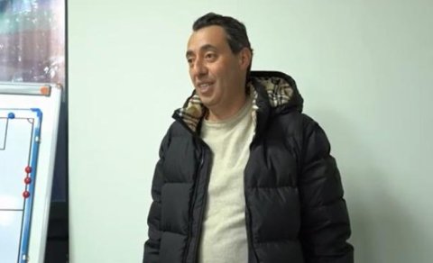 Ehtiram Quliyev əsas komandanın məşqçi və futbolçu heyəti ilə görüşdü - VİDEO