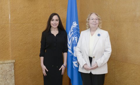 Leyla Əliyeva BMT-nin Cenevrədəki ofisinin baş direktoru ilə görüşdü