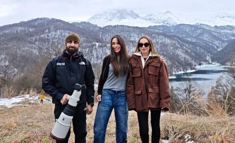 Leyla Əliyeva və Alena Əliyeva Göygöldə - FOTO