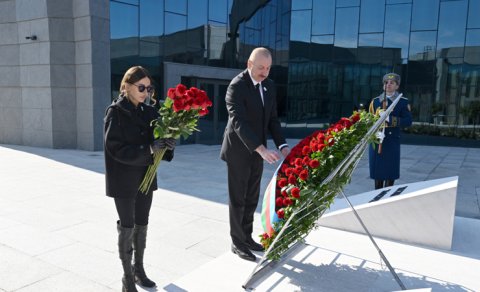 Prezident və birinci xanım Xocalı Soyqırımı Memorialının açılışında iştirak etdi - YENİLƏNİB