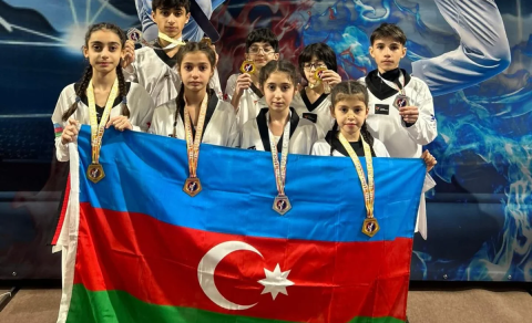 Azərbaycan taekvondoçuları beynəlxalq yarışda yeddi medal qazandılar