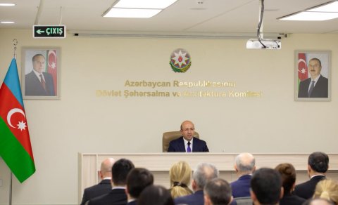 Dövlət Şəhərsalma və Arxitektura Komitəsində qurumun yaradılmasının 20 illiyi və ilin yekunlarına həsr olunmuş iclası keçirilib