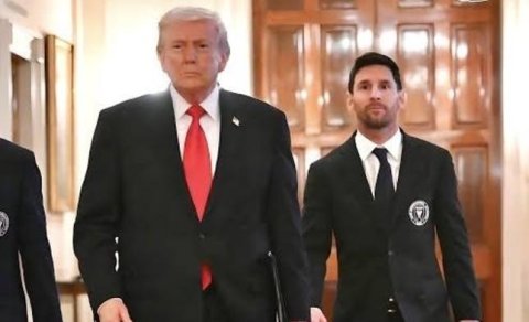 Messi Trampla görüşdü