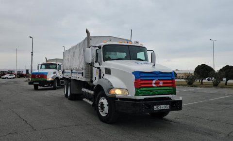 Prezidentin tapşırığı ilə İrana humanitar yardım yola salındı - FOTO