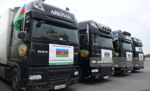 Azərbaycandan İrana növbəti humanitar yardım yola salınır - FOTOLAR