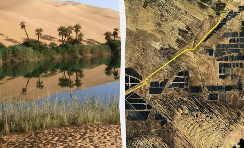 Çinin ən böyük günəş elektrik stansiyası ətrafındakı səhranı sakitcə dəyişdirir