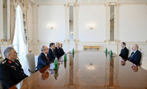 Prezident Türkiyənin daxili işlər nazirini qəbul edib - FOTOLAR