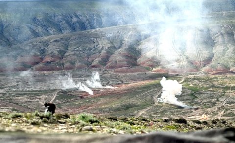 Zakir Həsənov taktiki təlimin gedişini yoxlayıb