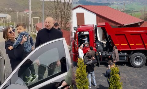 Prezident balaca Ayazın ailəsinə &ldquo;Kamaz&rdquo; hədiyyə etdi - VİDEO