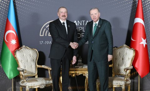 Antalyada İlham Əliyevlə Ərdoğanın görüşü keçirilir - FOTOLAR