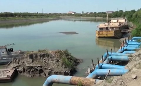 ADSEA: Kür çayının sahilyanı riskli zonalarında nasos stansiyalarına fasilə verilib