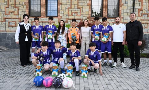 Leyla Əliyeva və Arzu Əliyeva Şəkidə uşaq evi sosial xidmət müəssisəsində olub - FOTO