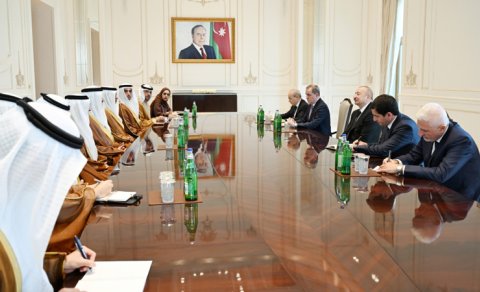 İlham Əliyev Qəbələdə BƏƏ-nin nümayəndə heyətini qəbul etdi - FOTO