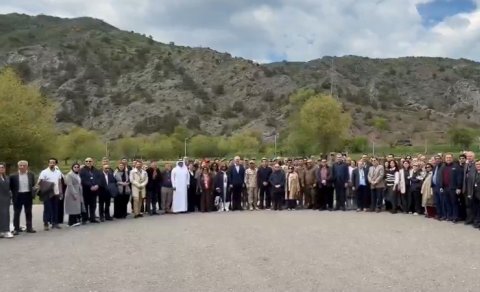 Hikmət Hacıyev xarici diplomatların Laçına səfərinin videosunu paylaşdı