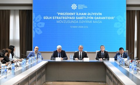MEDİA-da Prezident İlham Əliyevin sülh strategiyasına həsr olunan dəyirmi masa keçirildi - FOTO