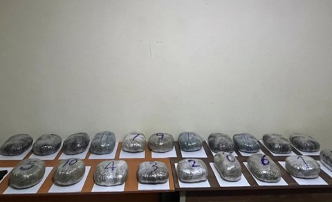 
İrandan Azərbaycana 20 kiloqram narkotik keçirilməsinin qarşısı alındı