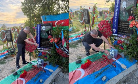 Qurban Qurbanov Allahverdi Bağırovun məzarını ziyarət edib