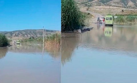 Şəkidə kəndi su basdı: Sakinlər köçürüləcək &ndash; FOTO