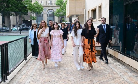 Leyla Əliyeva və Arzu Əliyeva Dənizkənarı Milli Parkda açılış və təqdimat mərasimlərində - FOTO