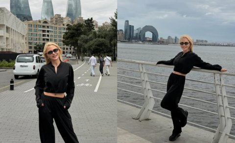 Ece Erken Bakıya gəldi - FOTOLAR