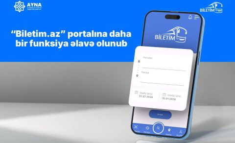 &ldquo;Biletim.az&rdquo; portalına daha bir funksiya əlavə olunub