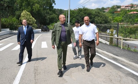 Prezident Xocavəndin Quzeyxırman kəndində oldu - FOTO