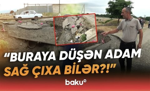 Sakinlər qorxu içində: "Təhlükəli vəziyyət yaranıb" - VİDEO
