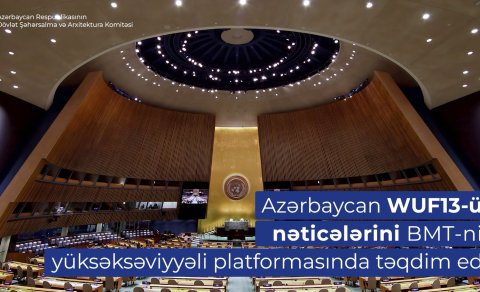 Azərbaycan WUF13-ün nəticələrini BMT-nin yüksəksəviyyəli platformasında təqdim edir