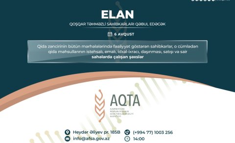 AQTA sədri sahibkarları qəbul edəcək