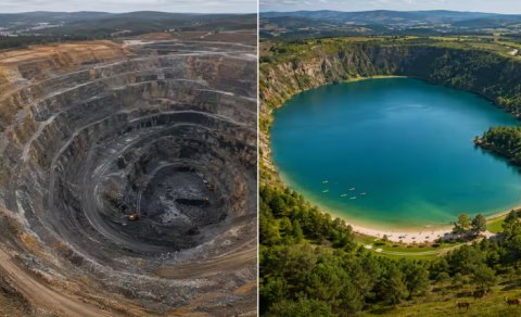 İspaniyada nəhəng kömür mədənini 4 il su ilə doldurdular - Nəticədə göl yarandı