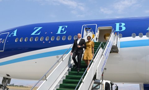 Prezident və birinci xanım Özbəkistana səfərə getdi