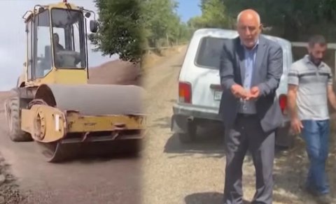 25 min manata yaxın pul yığıb yol çəkdirdilər, üç gün sonra dağıldı - VİDEO